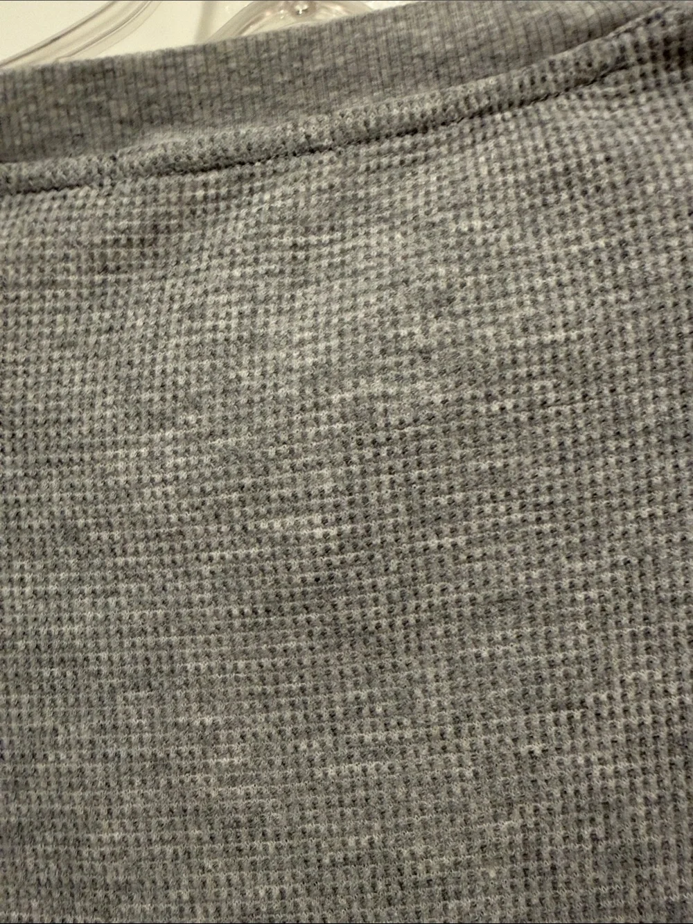 True Religion Grey Waffle Henley Long Sleeve Shirt